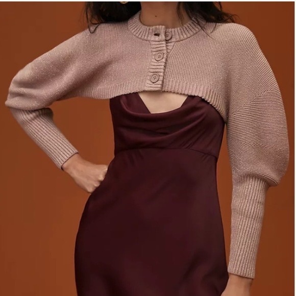 Anthropologie Sweaters Anthropologie Pink Shrug Sweater Poshmark